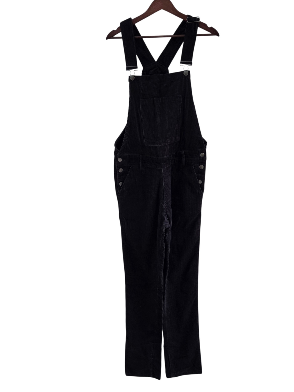 Forever 21 Black Corduroy Overalls Pockets Mens Size XS NEW NWT